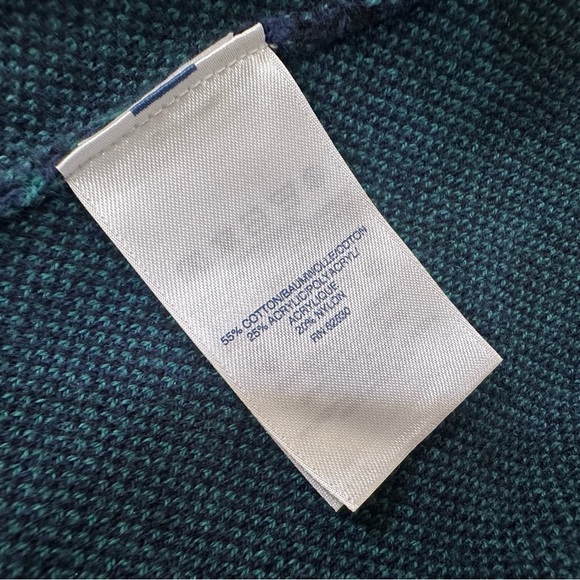 LANDS END Coat Long Cardigan Green Navy Blackwatch Plaid size small new - Picture 5 of 7